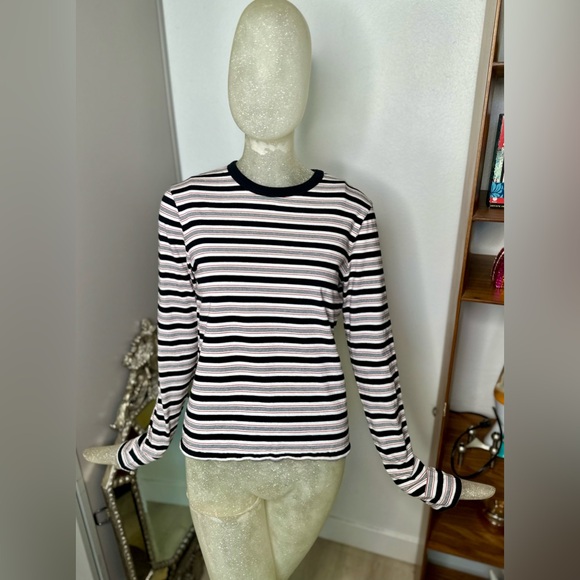 La Ligne New York Women's Striped Long Sleeve Crew Neck Top. Size XSmall - Picture 4 of 11
